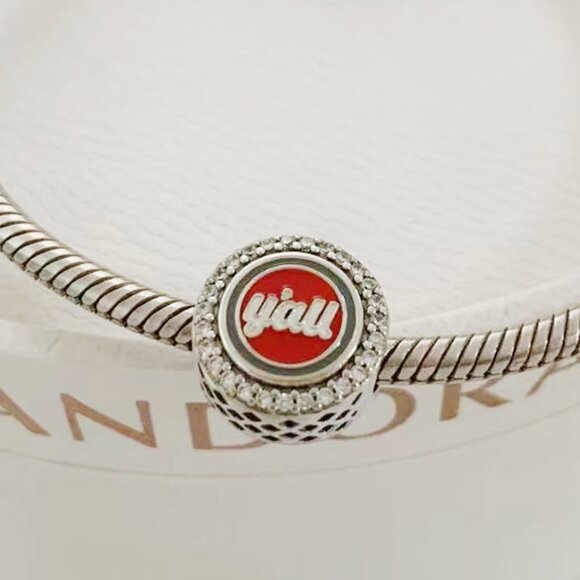 Pandora AL Alabama Y'all Charm, Mixed Enamel Exclusive Dangle Charm - Picture 3 of 3